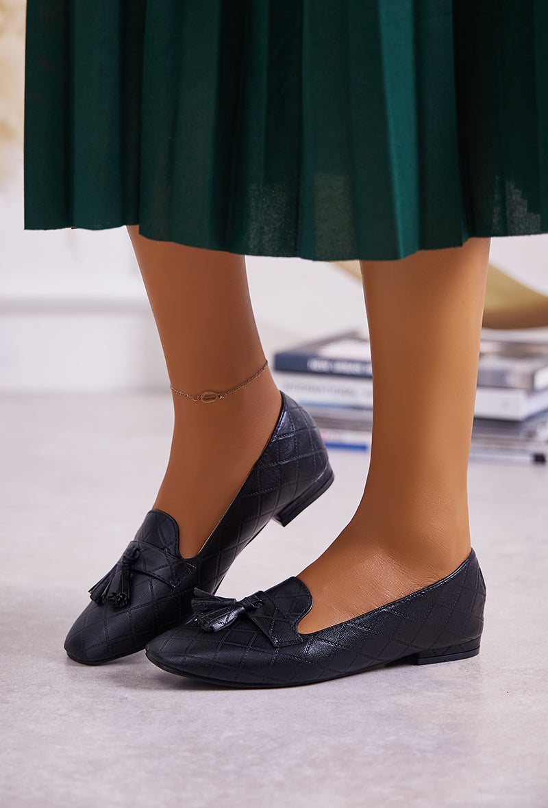 Moccasins pour femmes à pompons