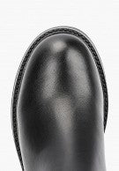 Cuissardes noir en simili-cuir à talon plat