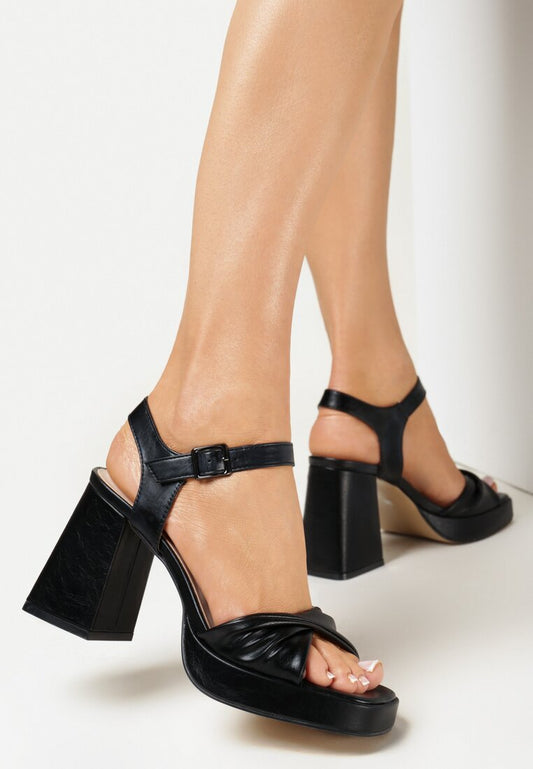 Sandales femmes à Talon plateforme, Noir