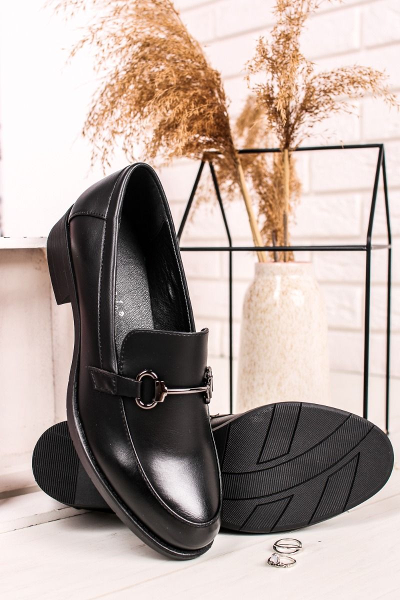 Mocassins femmes plates, Noir