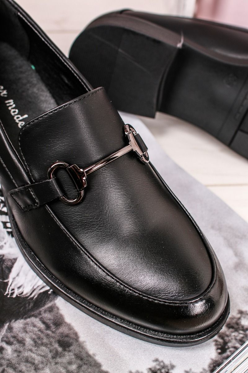 Mocassins femmes plates, Noir