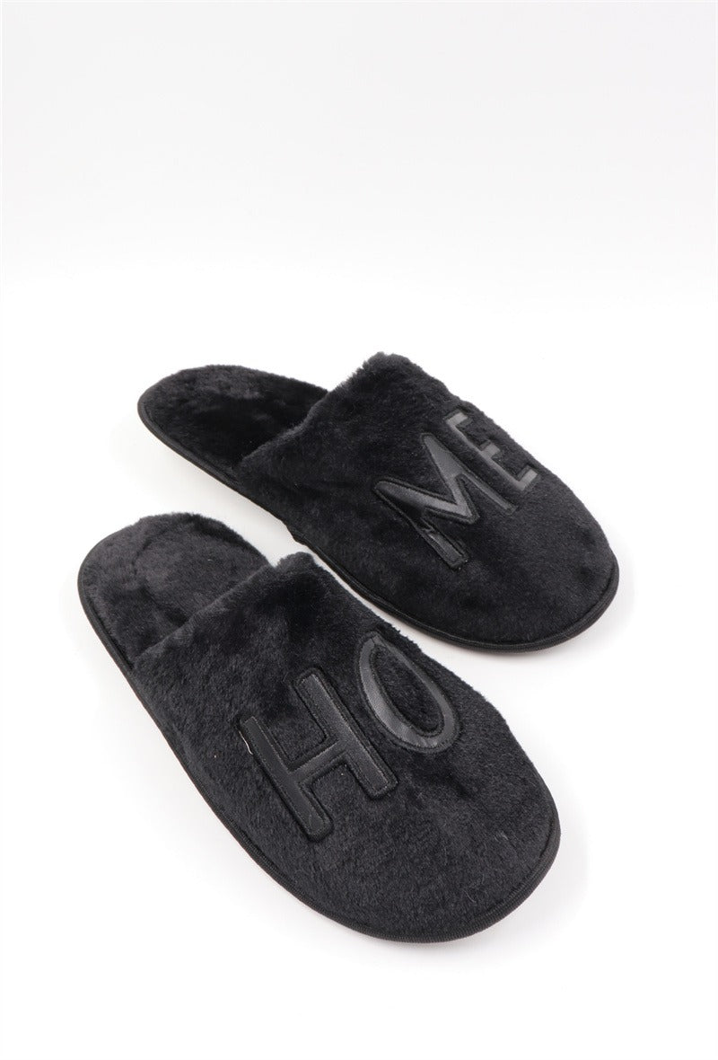 Chaussons fourrés femme, Noir