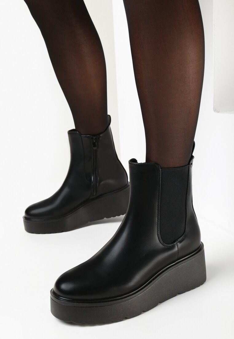 Bottines plateforme noir hotsell