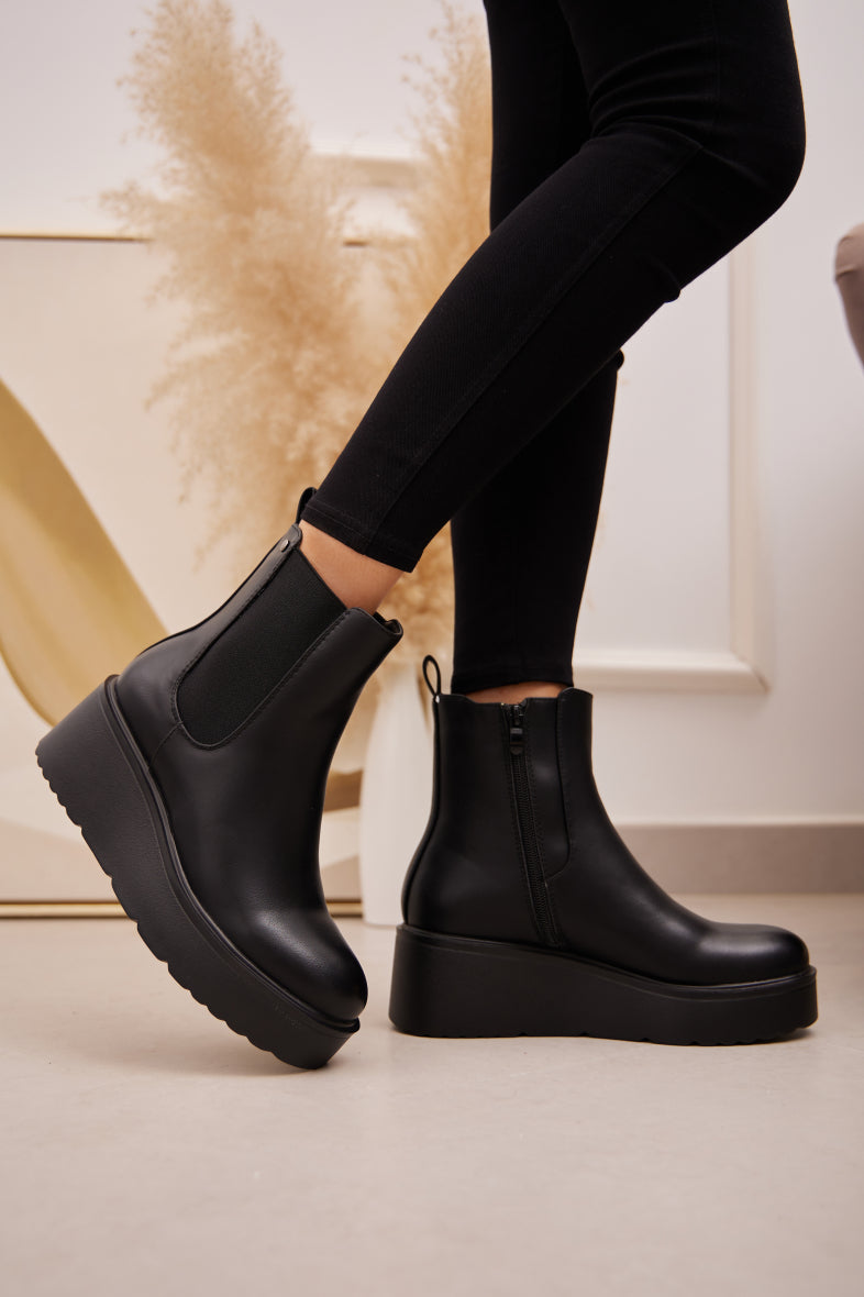 Bottes femme compensées shops cuir