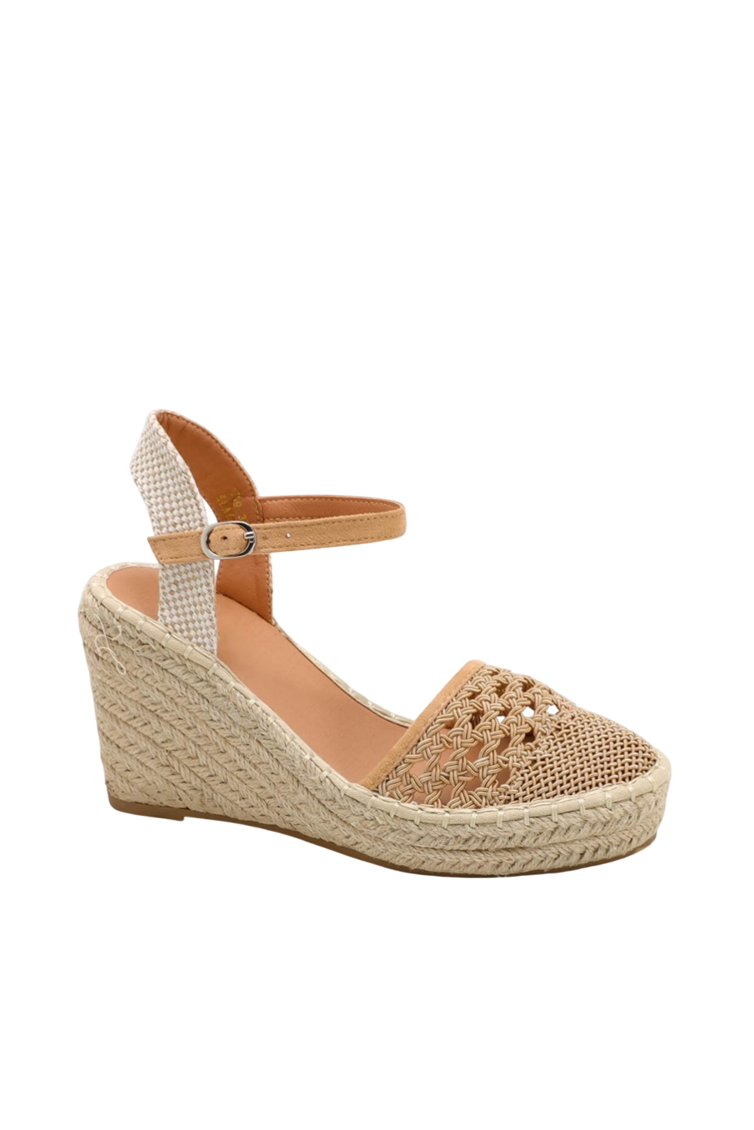 Sandale femme compensée espadrille, Sable