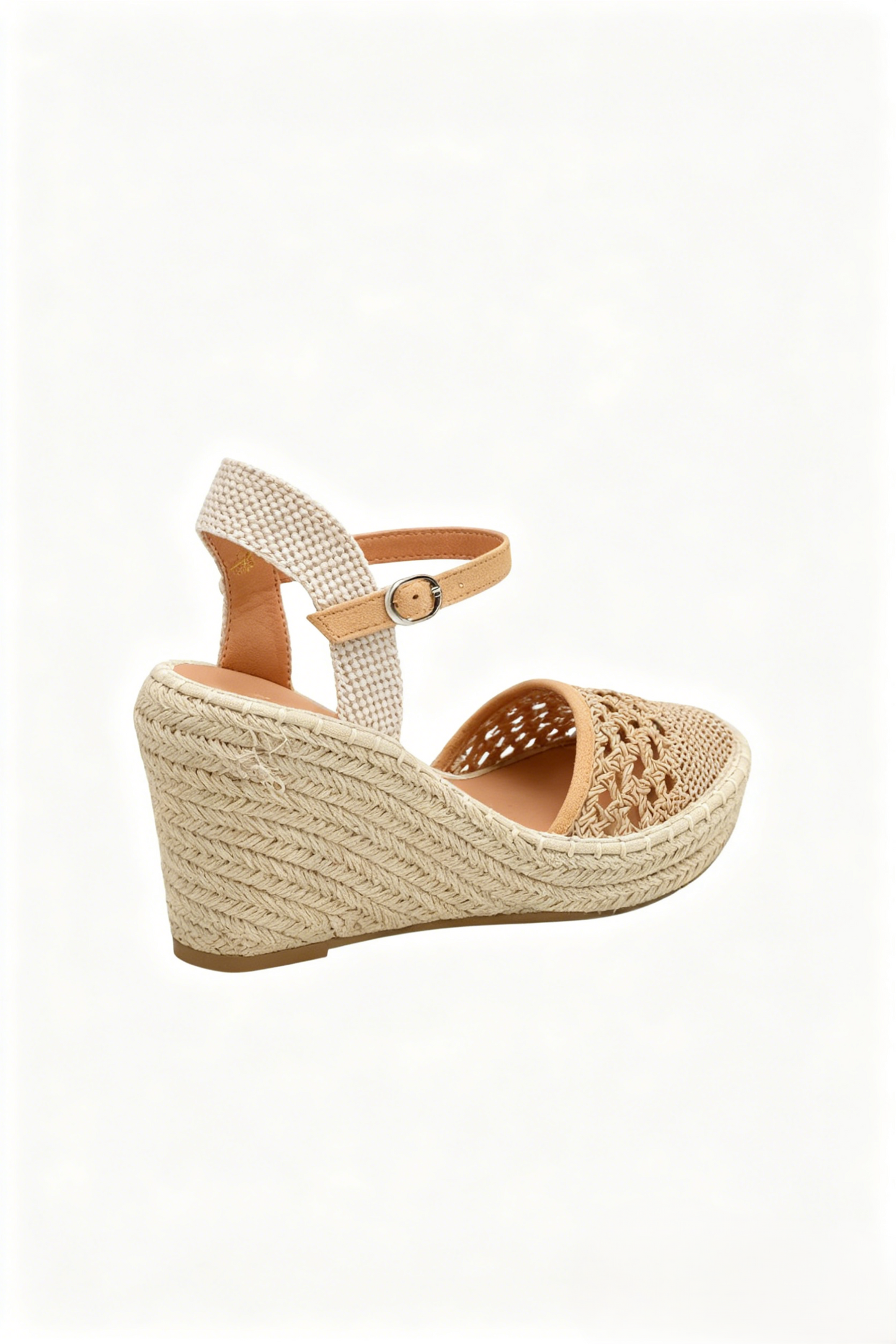 Sandale femme compensée espadrille, Sable