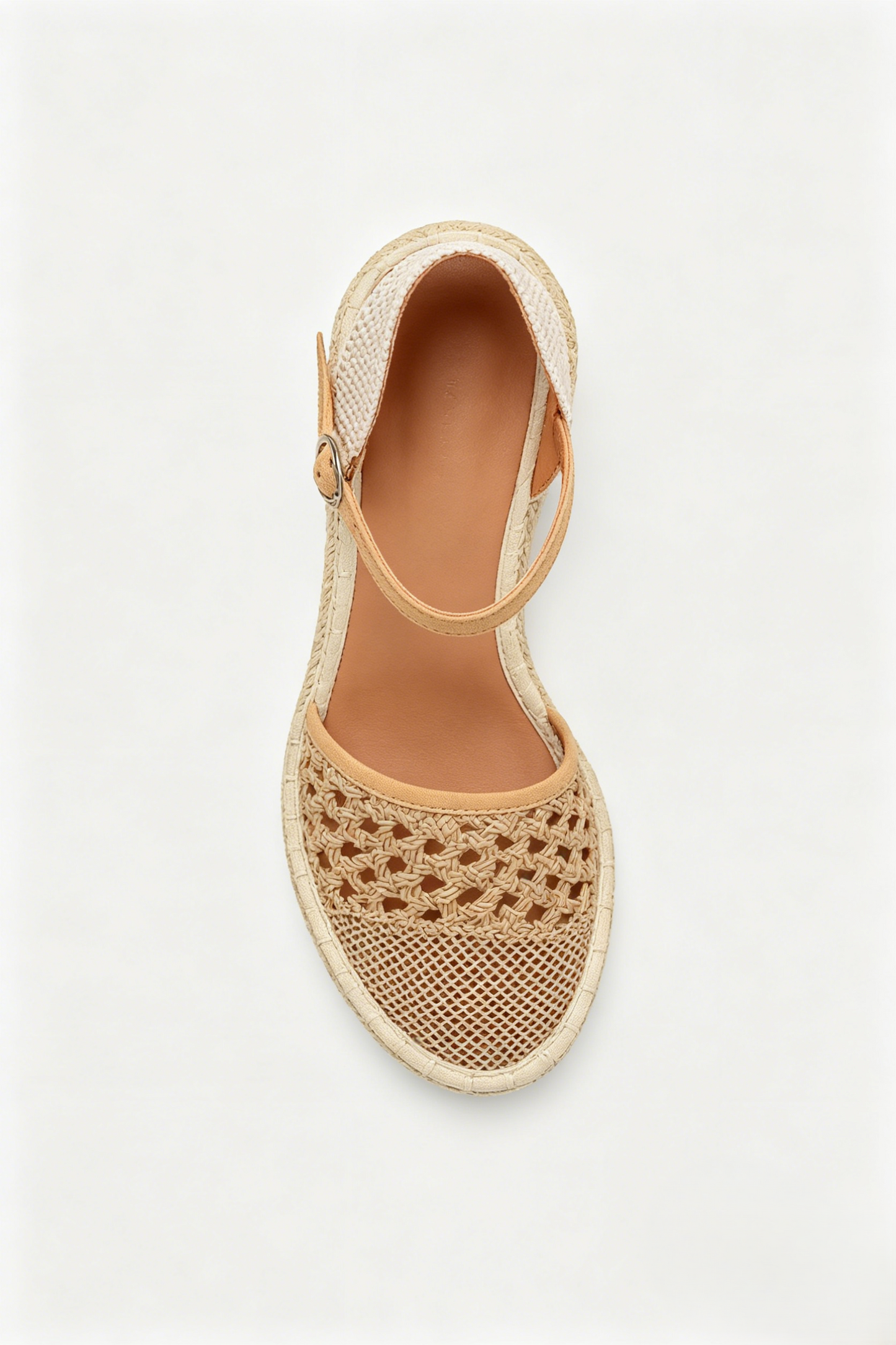 Sandale femme compensée espadrille, Sable