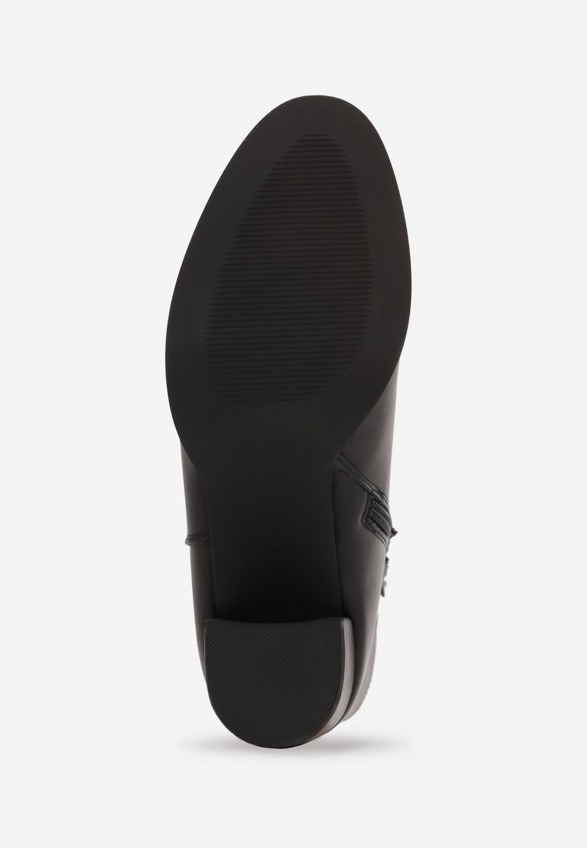 Bottes hautes à détail mors équestre et talon bloc - noir