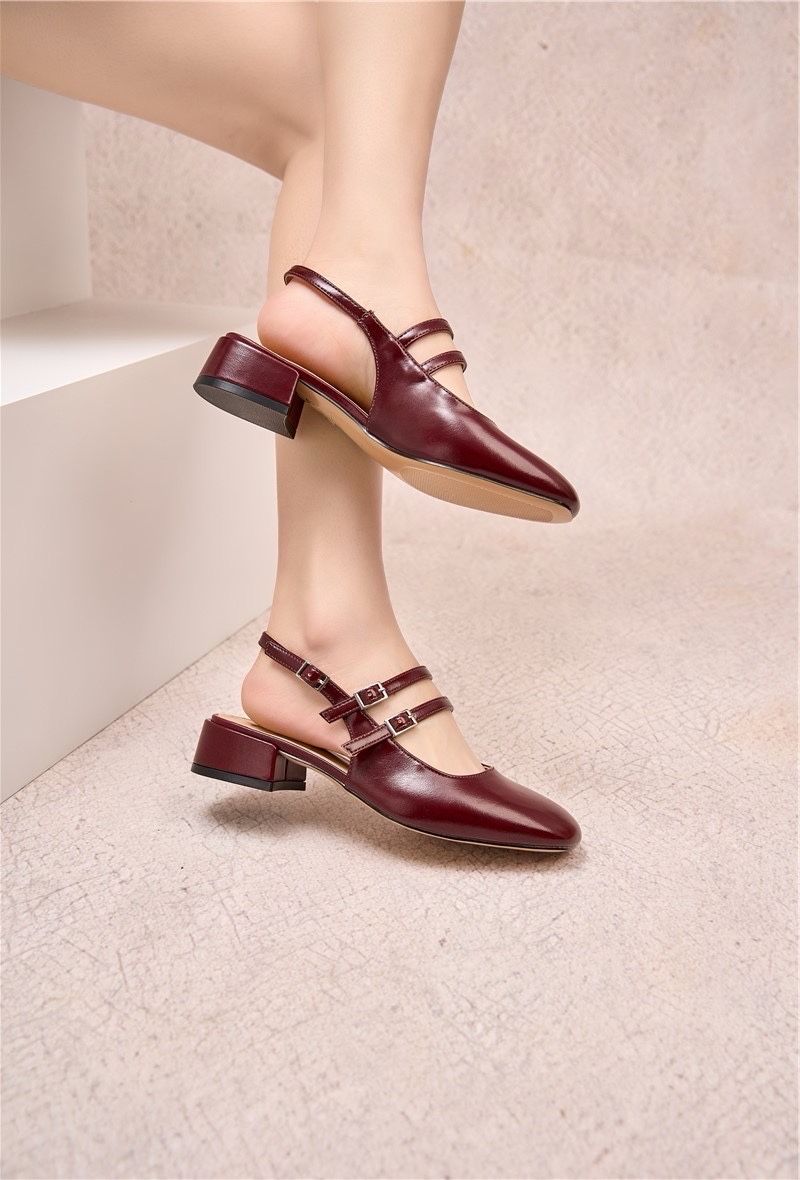 Babies slingback Mary-Jane, Bordeaux