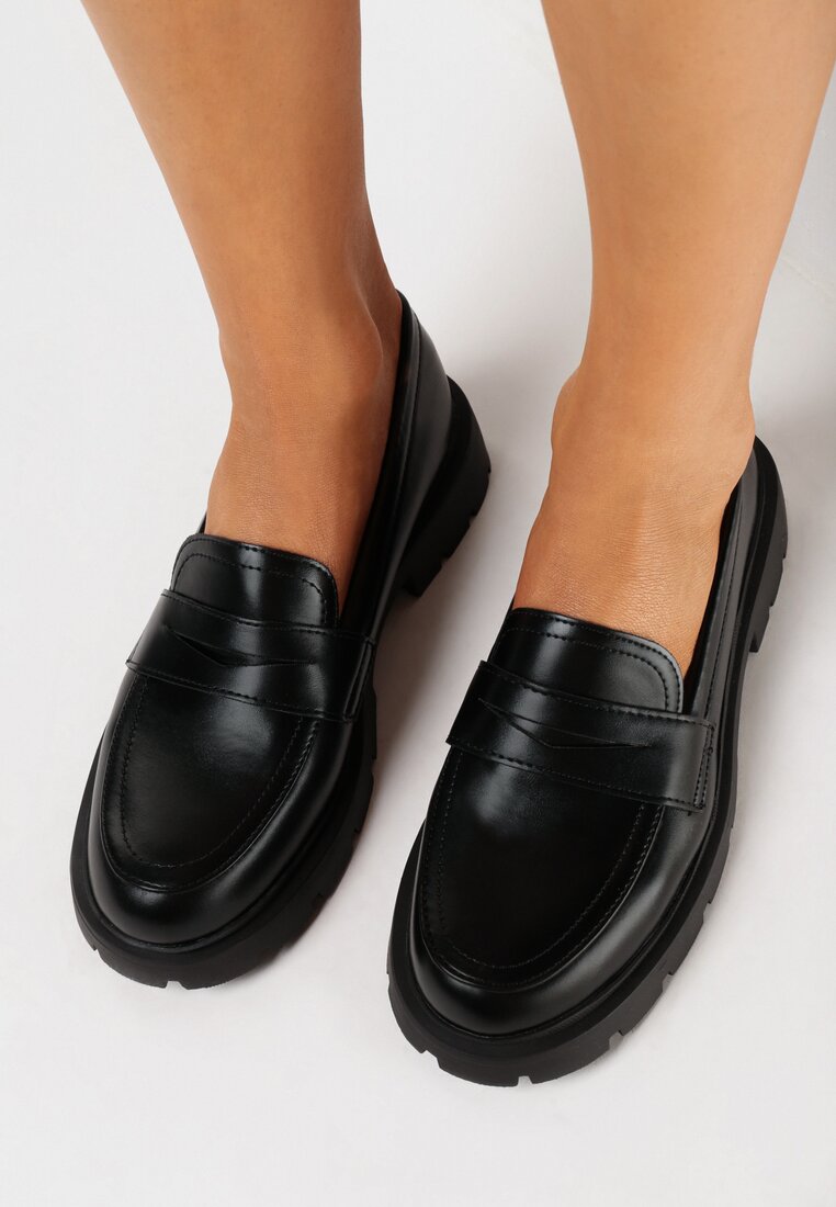 Mocassins femmes semelle epaisse Noir