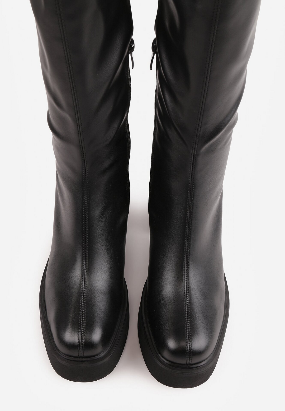 Bottes plateforme à talons bloc - noir