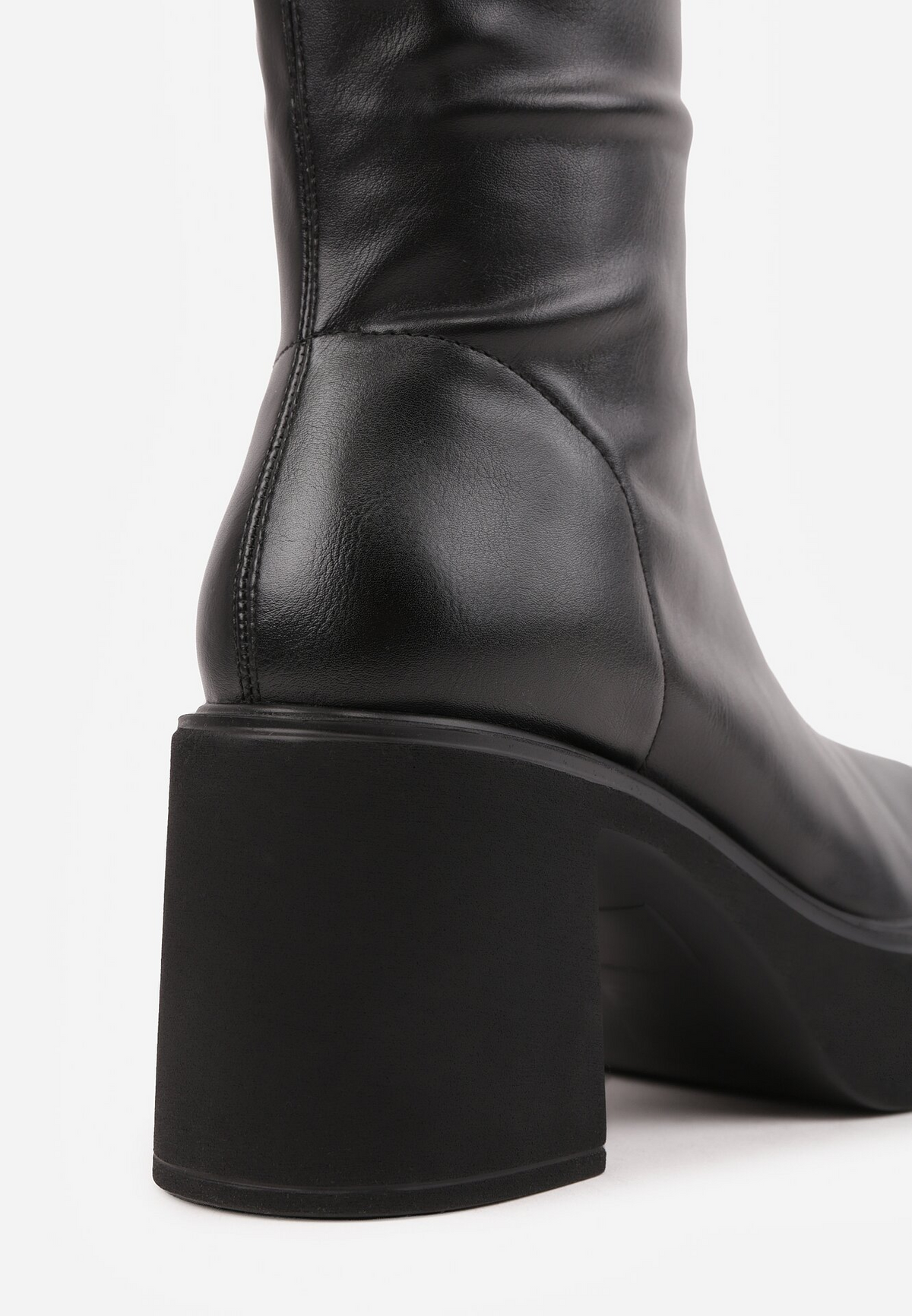 Bottes plateforme à talons bloc - noir