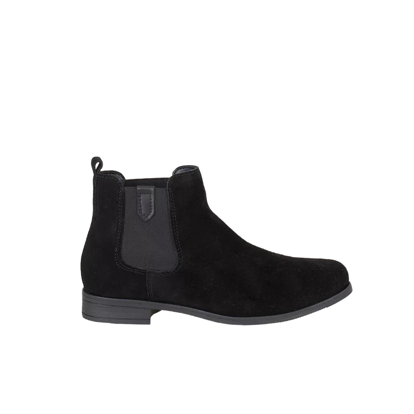 Chelsea femmes Bottines en Cuir daim, Noir