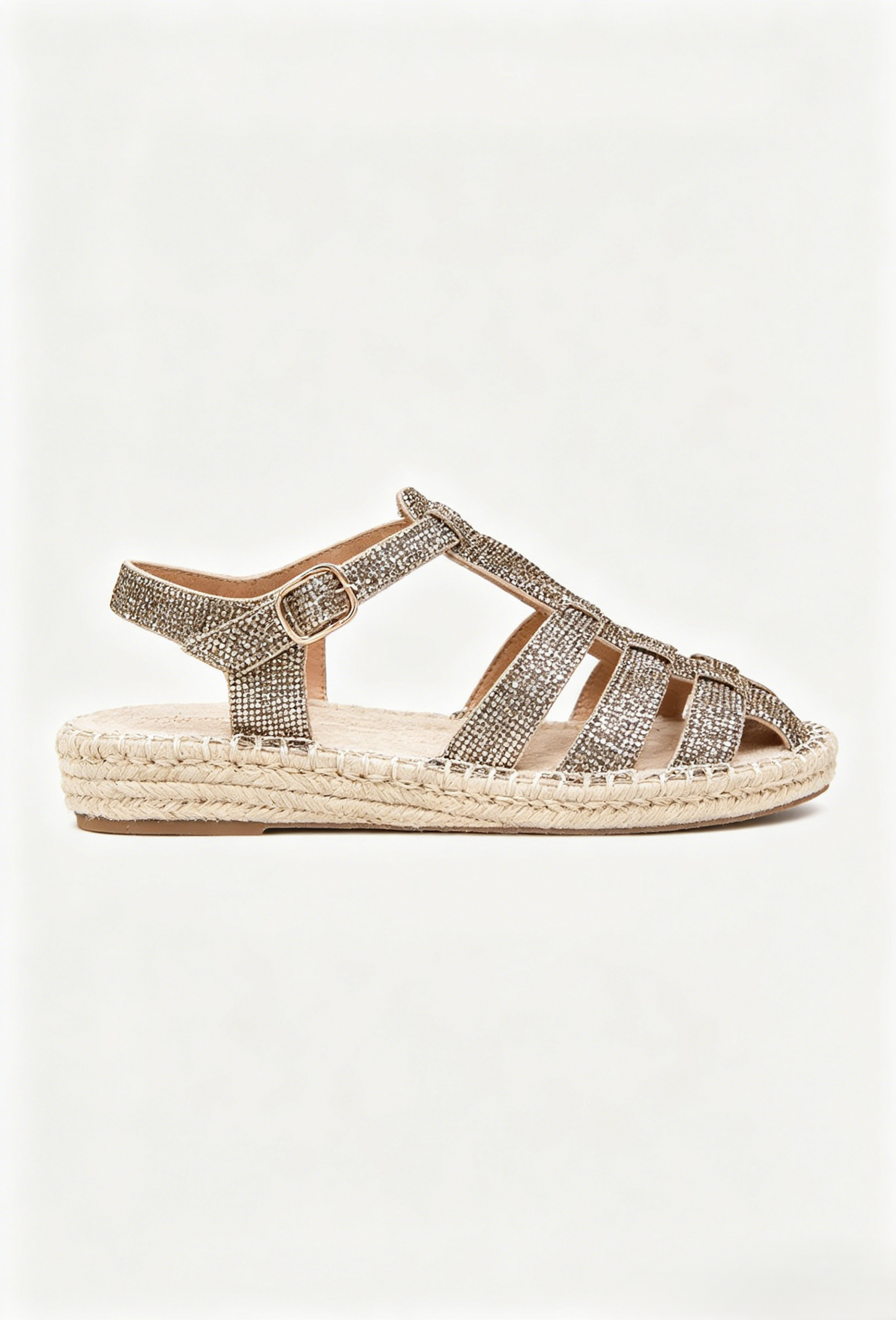 Sandales femmes style méduse Pêcheur,  doré