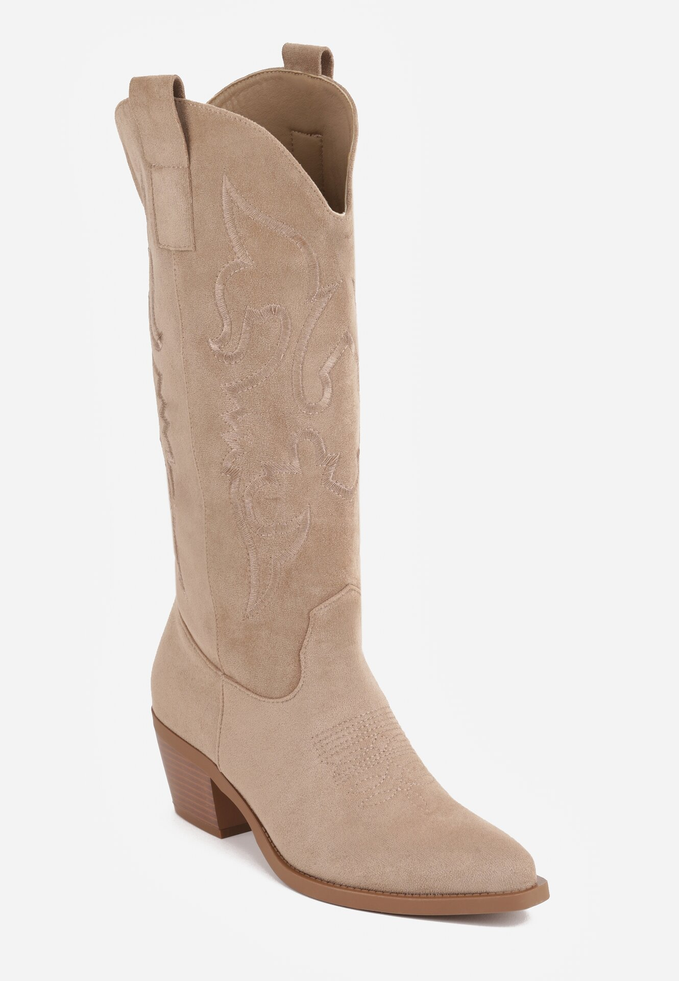 Boots Santiags suédine style Cowboy - taupe