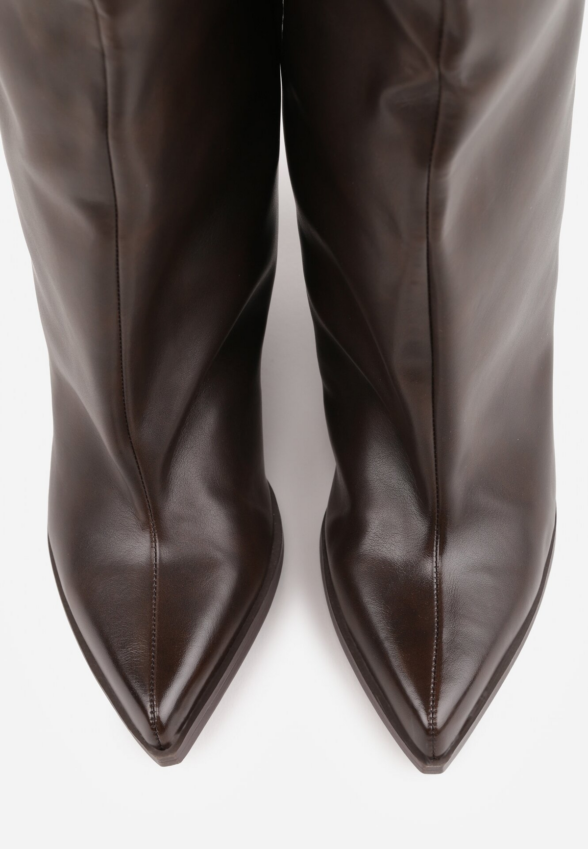 Bottes  Minimalistes à Tige large Talon Western - brown