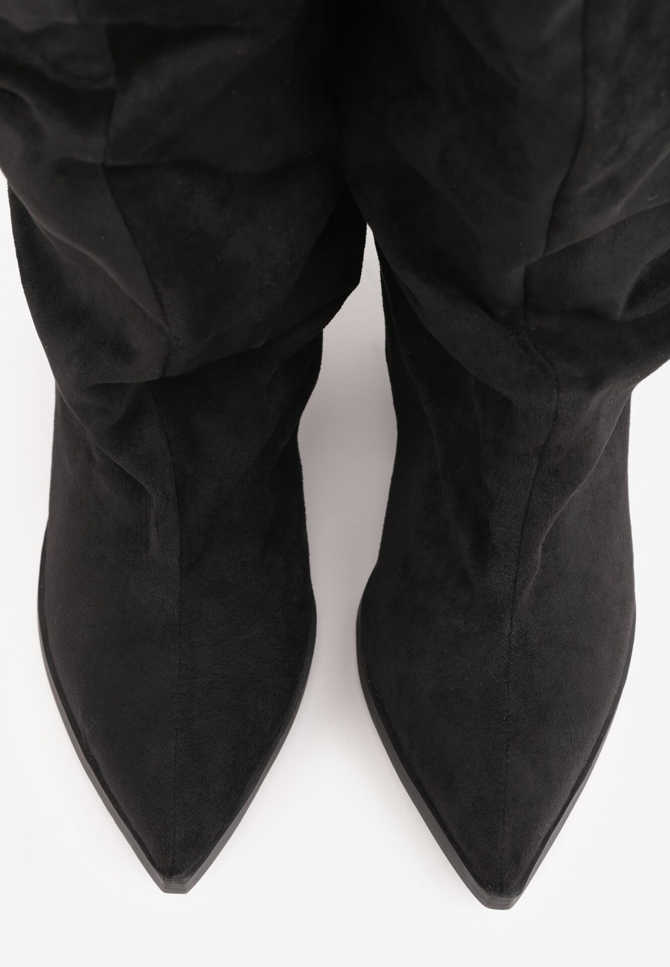 Bottes Froncées style western en Suédine, noire