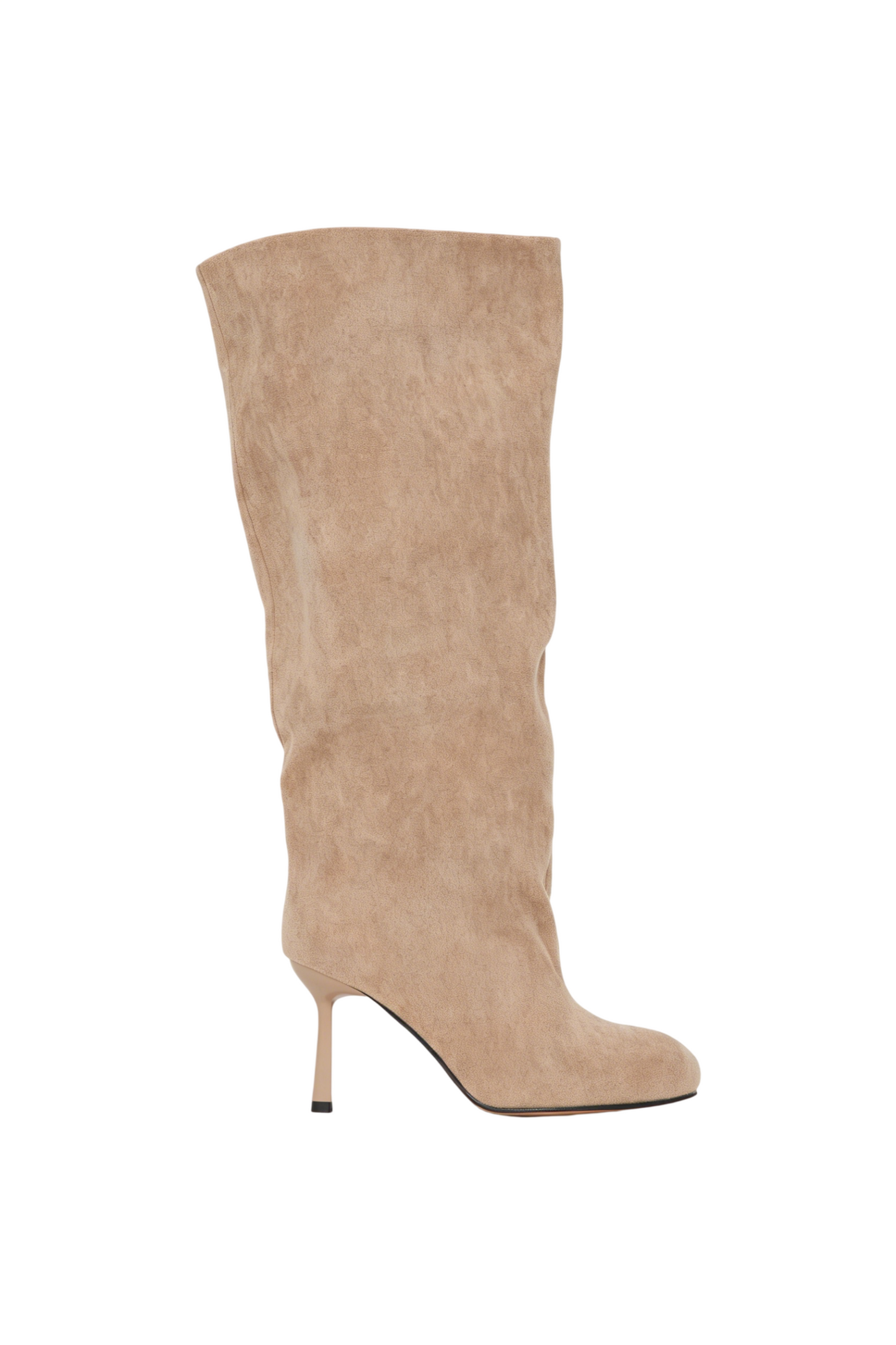 Bottes slouchy  à talon aiguille, Taupe
