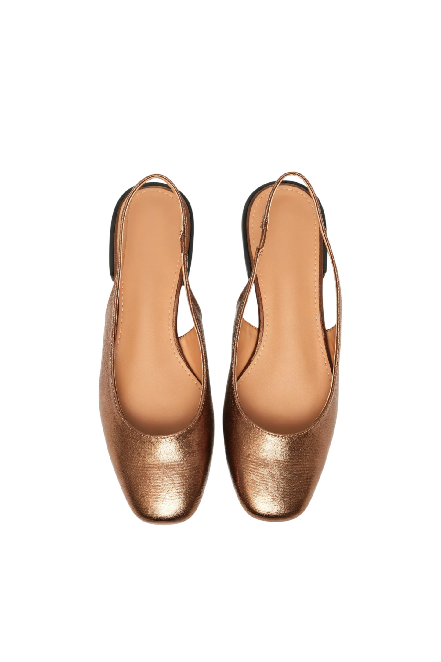 Ballerines slingback, bronze