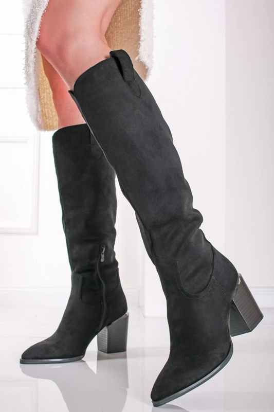 Bottes Cowboy Style Santiags, Noir