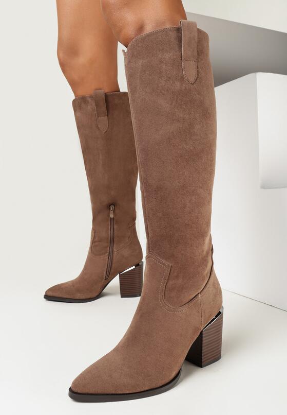 Bottes Cowboy Style Santiags, Taupe