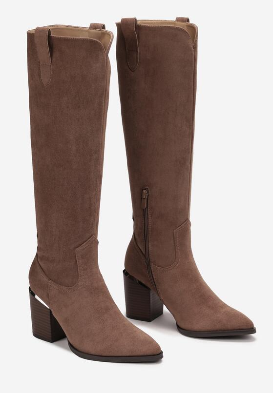 Bottes Cowboy Style Santiags, Taupe