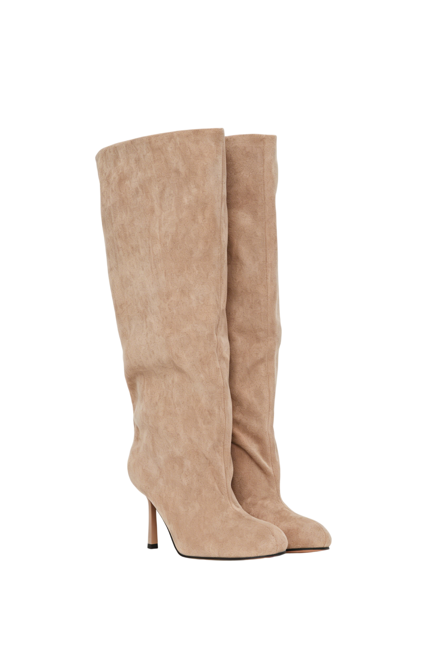 Bottes slouchy  à talon aiguille, Taupe
