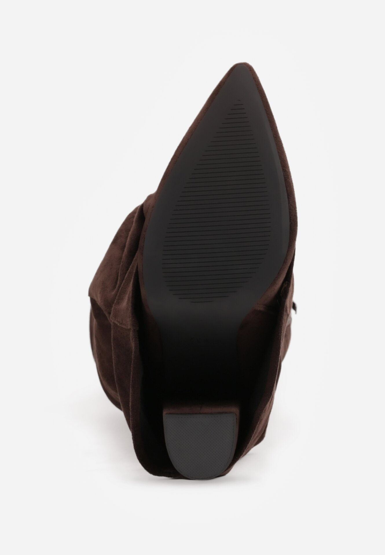 Bottes Plissées à Revers en Suède - marron