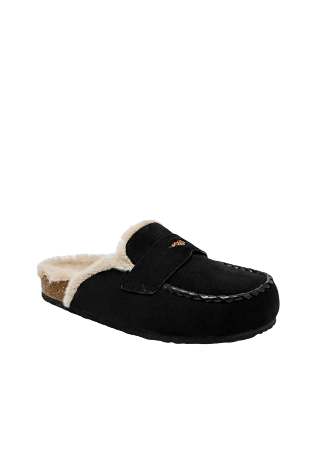 Mules Moccasins Fourrées - noir