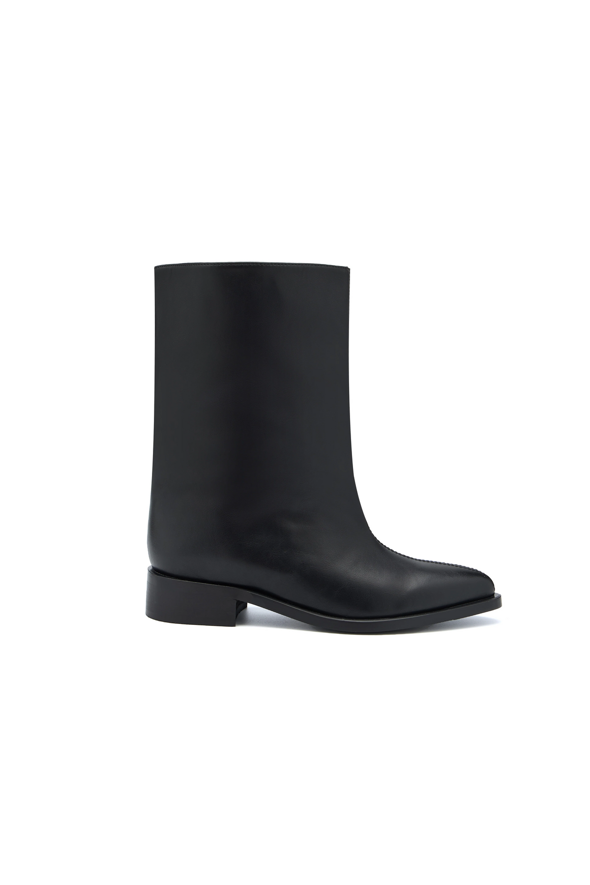 Bottines Mi-Hautes Minimalistes à Bout Pointu