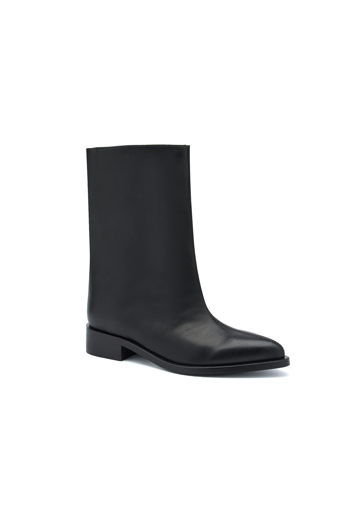Bottines Mi-Hautes Minimalistes à Bout Pointu