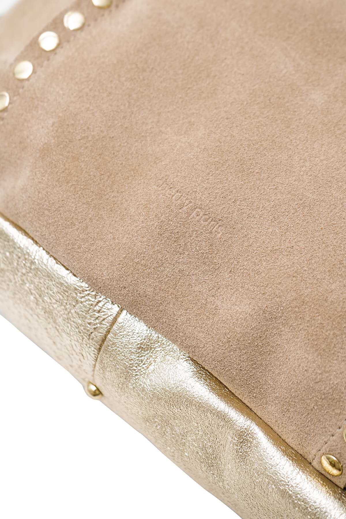 Sac Cabas en cuir daim GAELLE - Beige