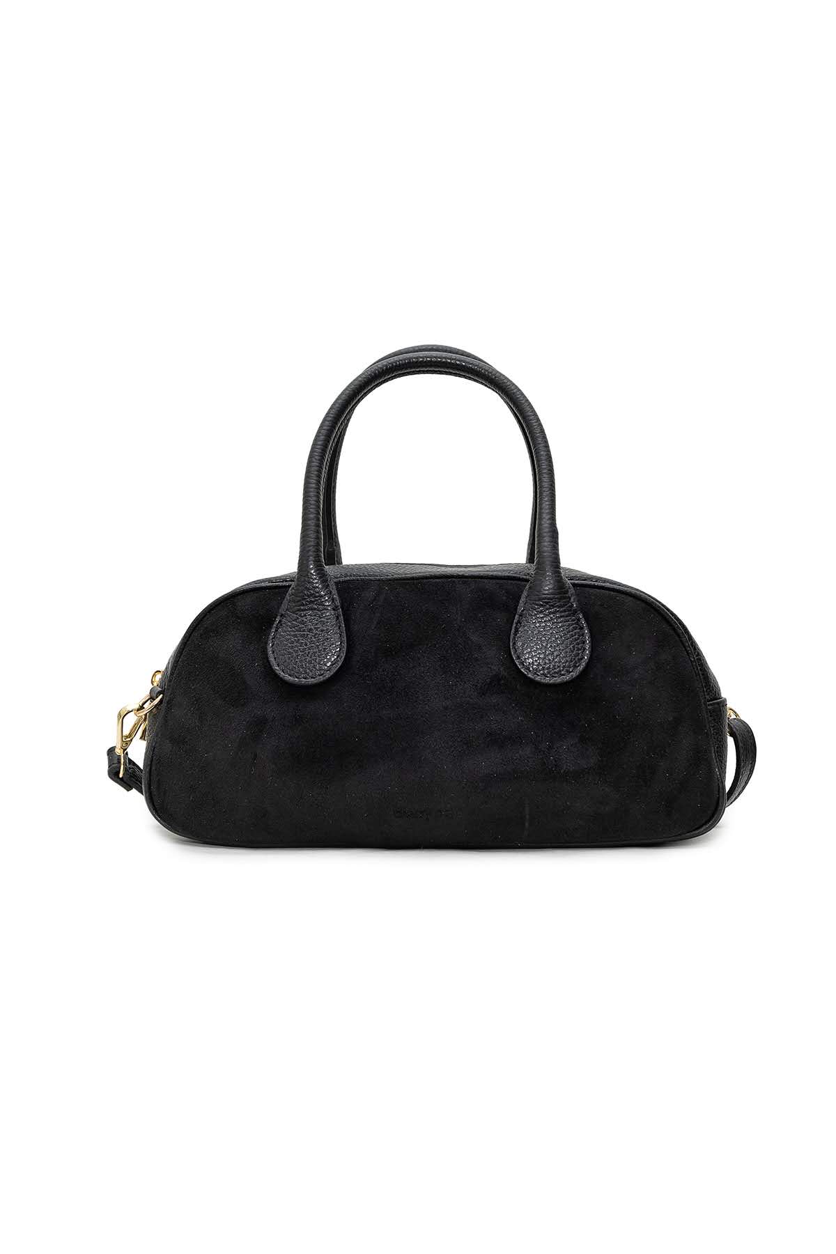 Sac porté main cuir SUEDE ARIELLE, Noir