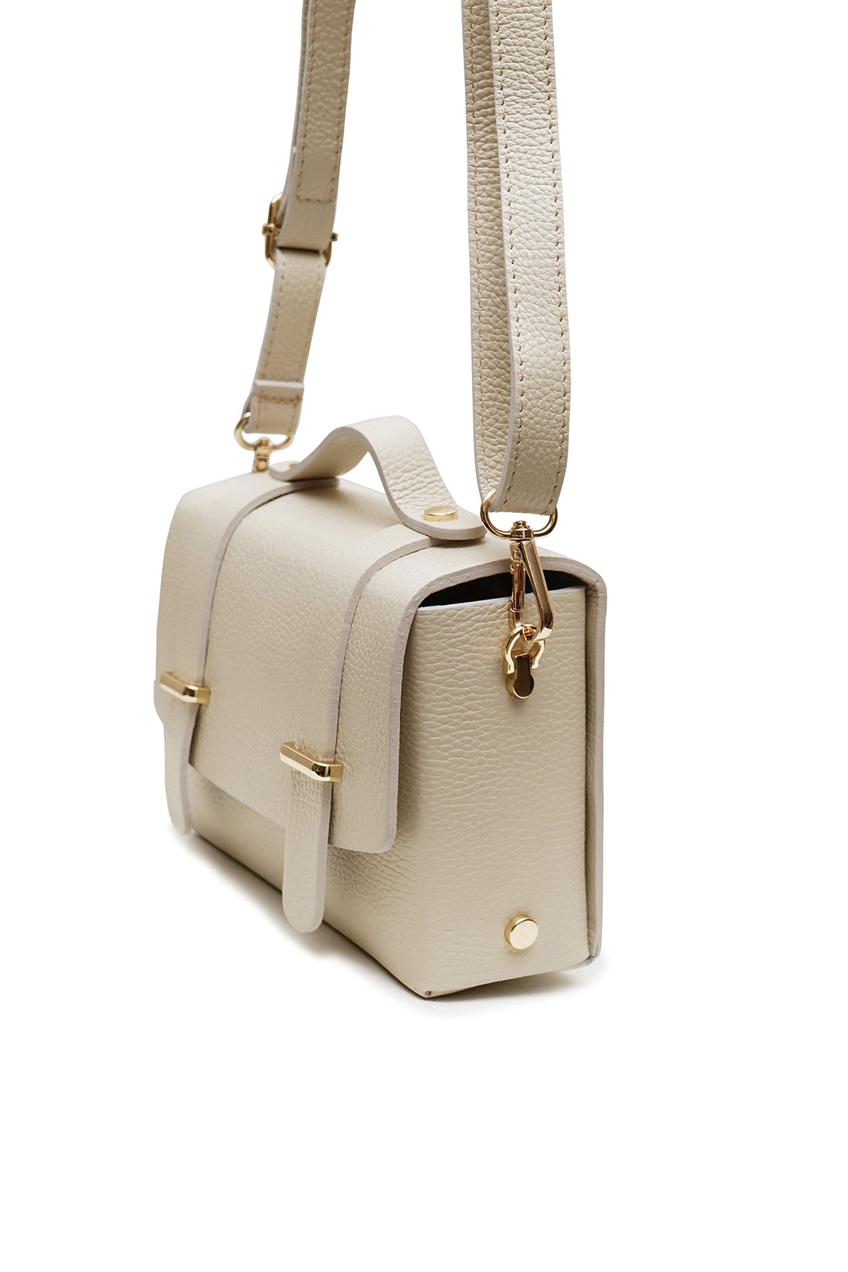Sac cuir porté main BILLIE, beige
