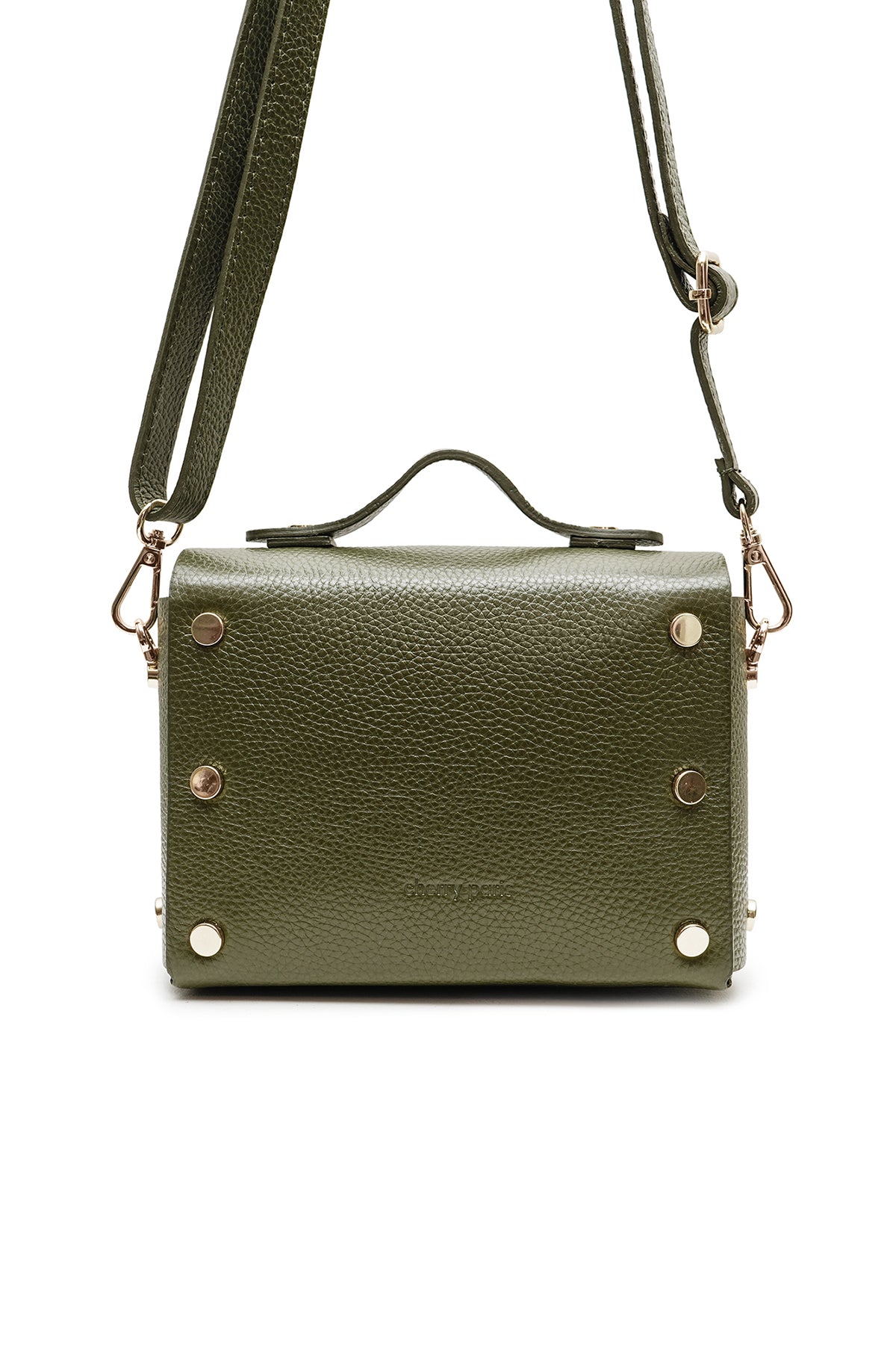 Sac cuir porté main BILLIE, Kaki vert