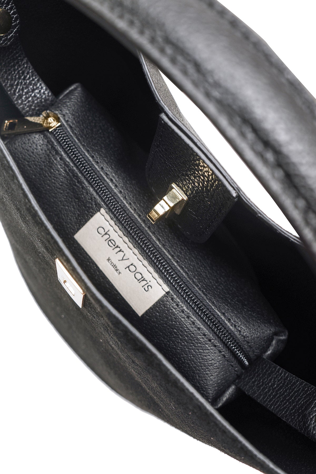 Sac ALIMA cuir SUÈDE - Noir