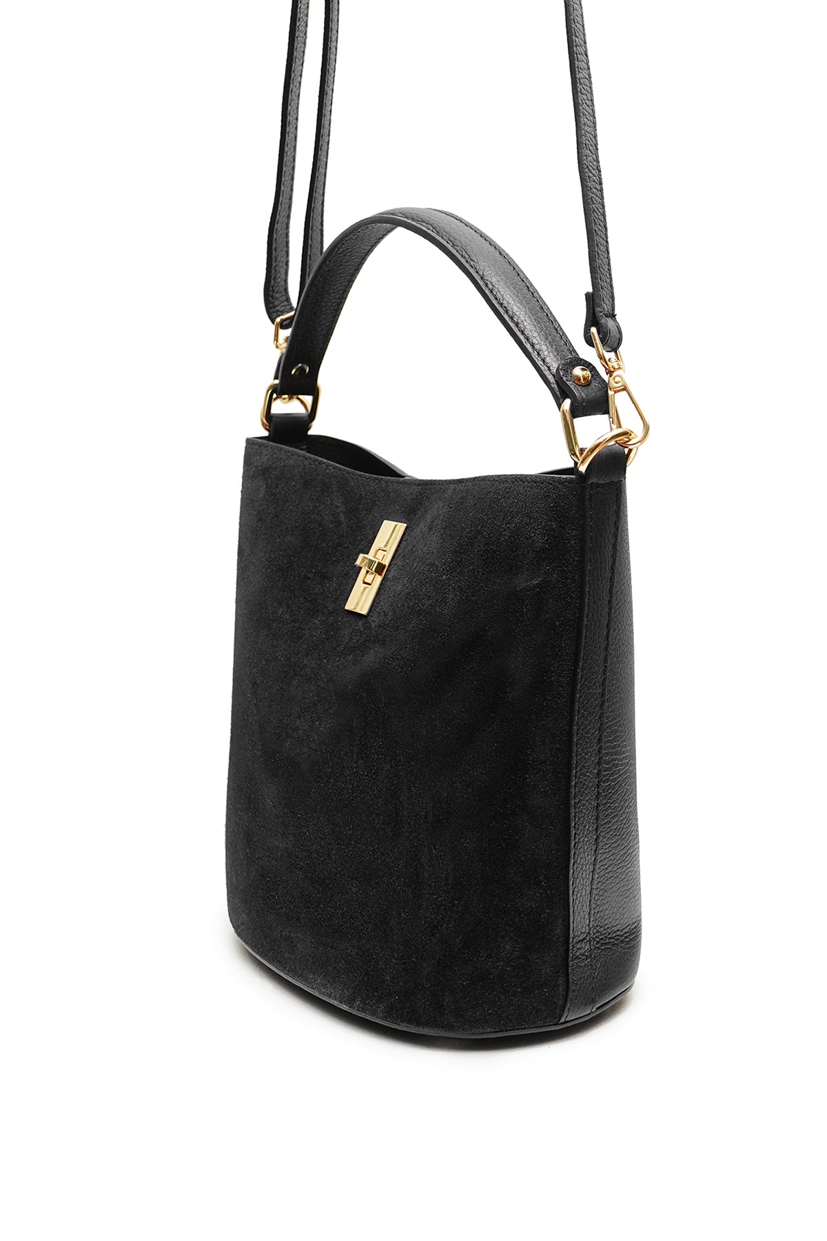 Sac ALIMA cuir SUÈDE - Noir