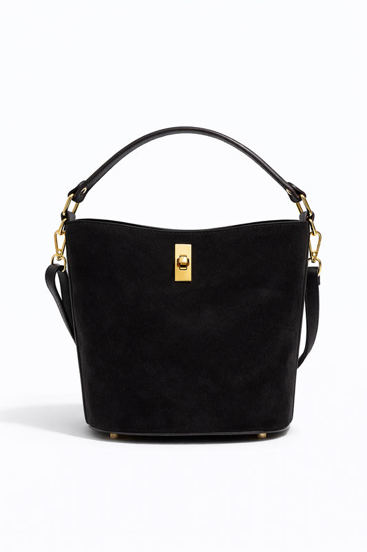 Sac ALIMA cuir SUÈDE - Noir