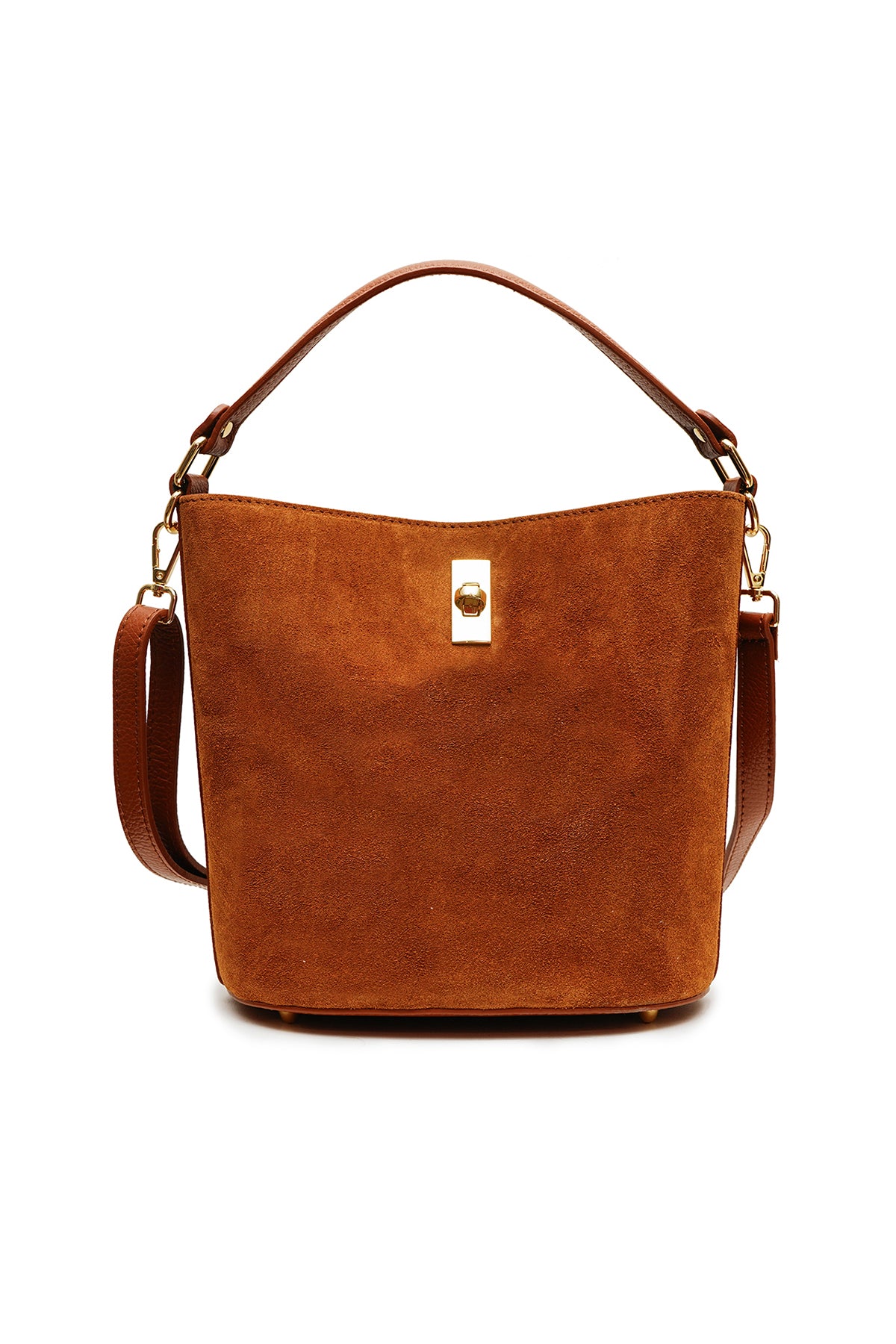 Sac ALIMA cuir SUÈDE - Cognac