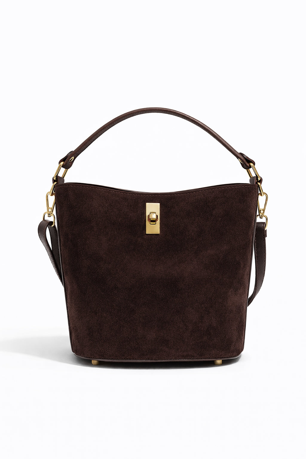 Sac ALIMA cuir SUÈDE - Marron choco