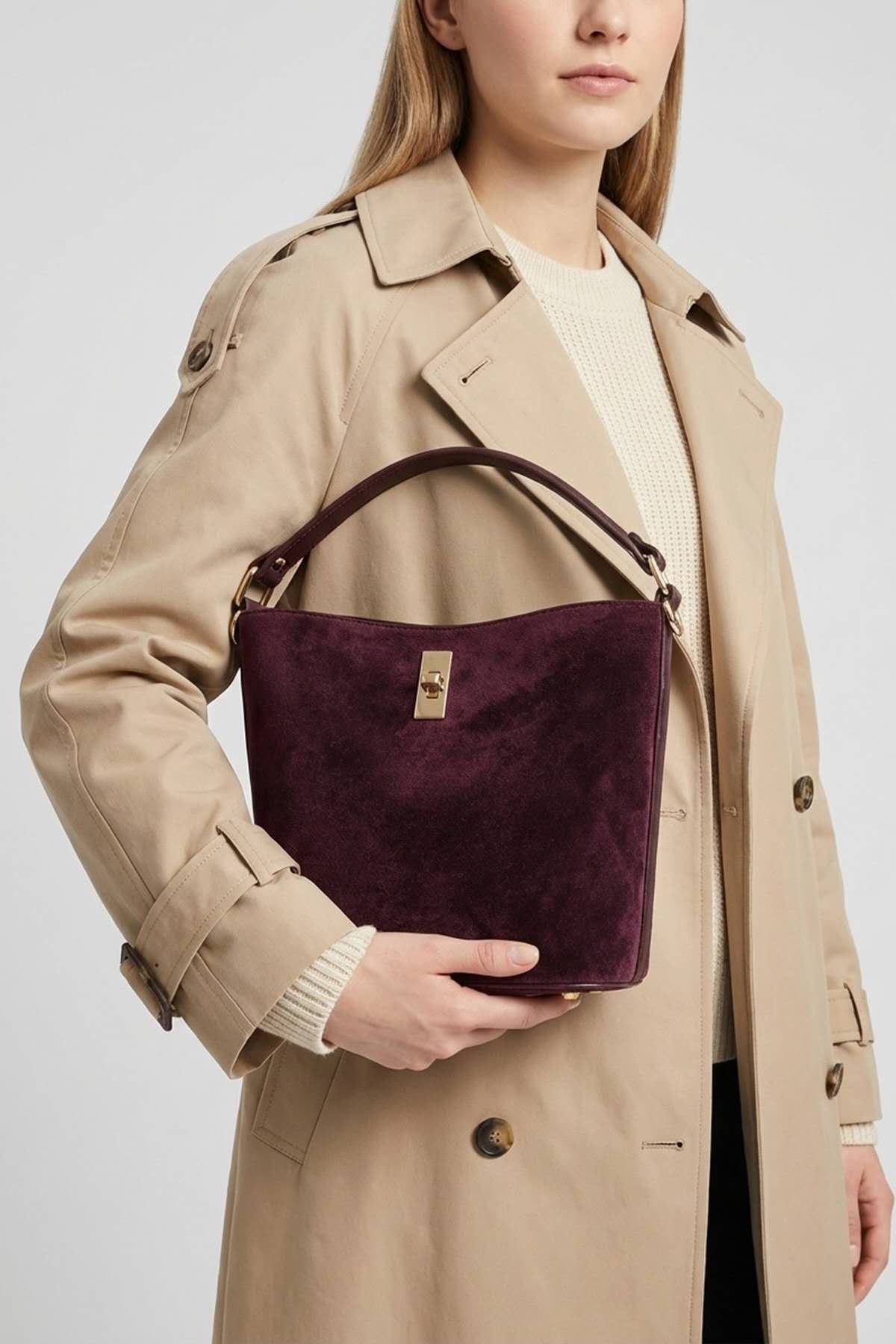 Sac ALIMA cuir  SUÈDE - Bordeaux