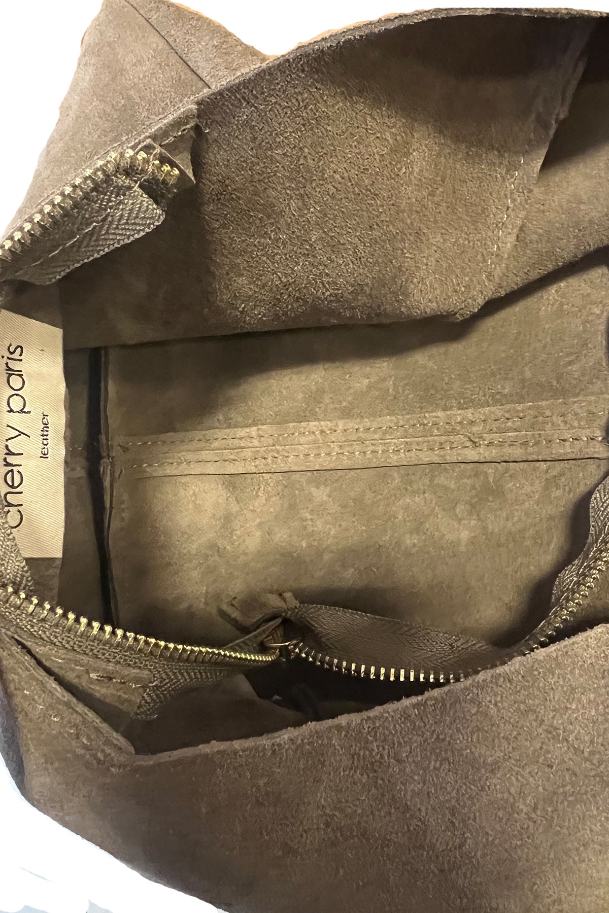 Sac cuir daim MALORIE - Taupe