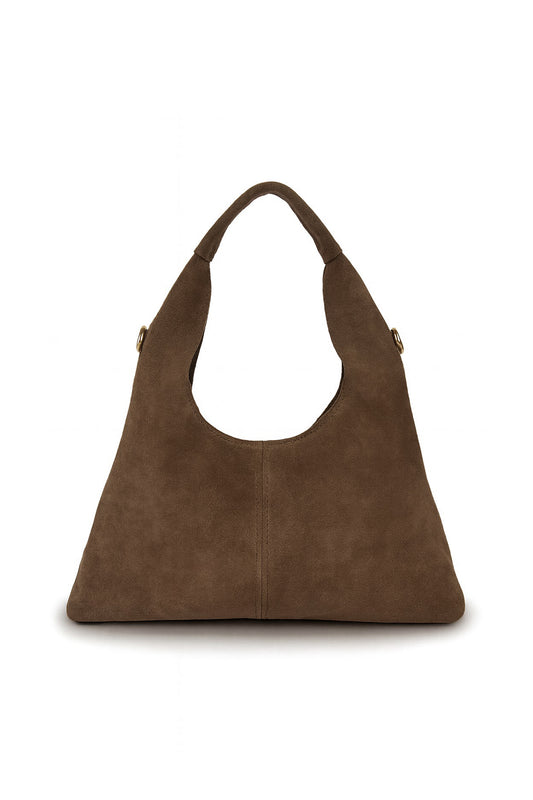 Sac cuir daim MALORIE - Taupe