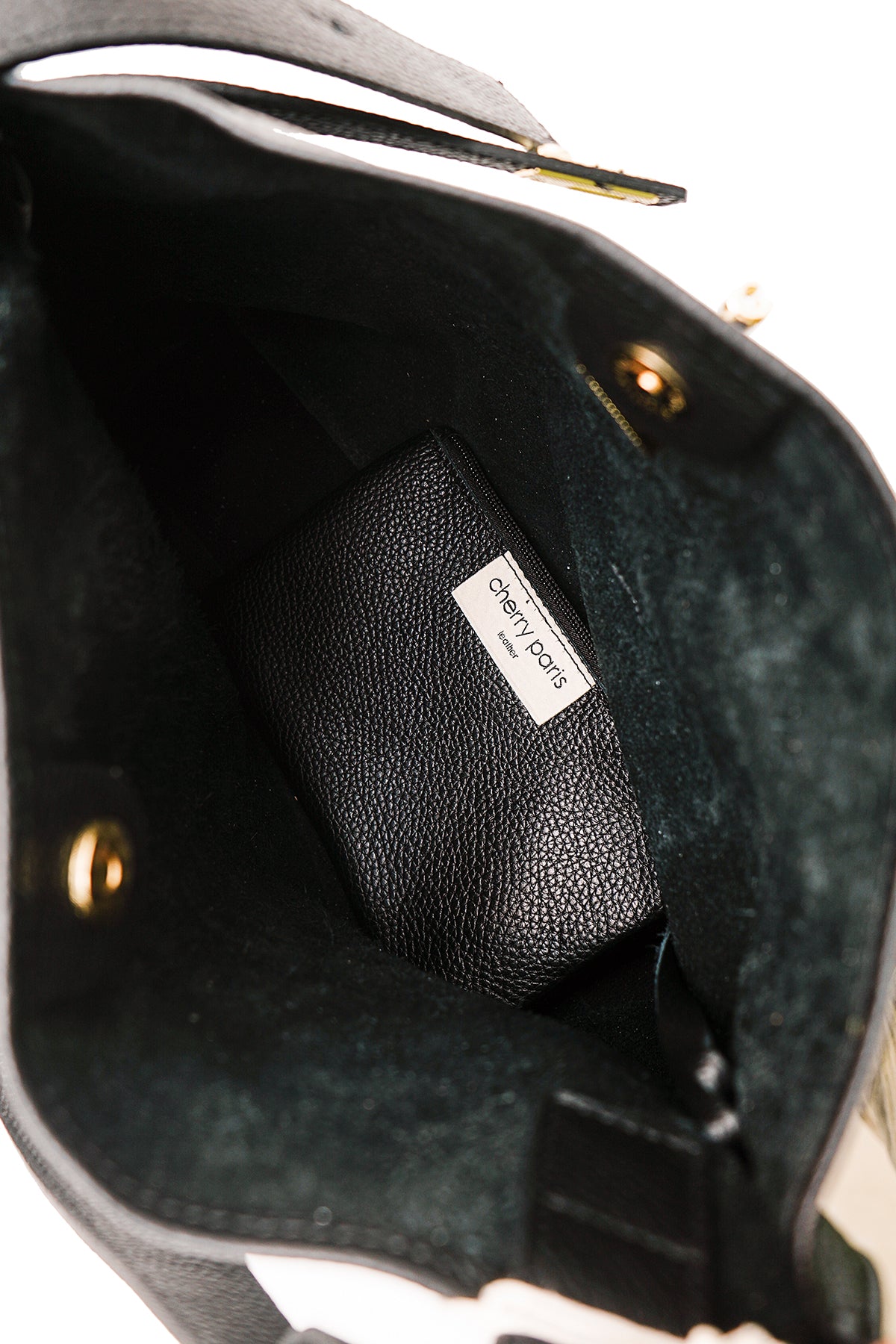 Sac porté épaule en cuir ERELL, Noir