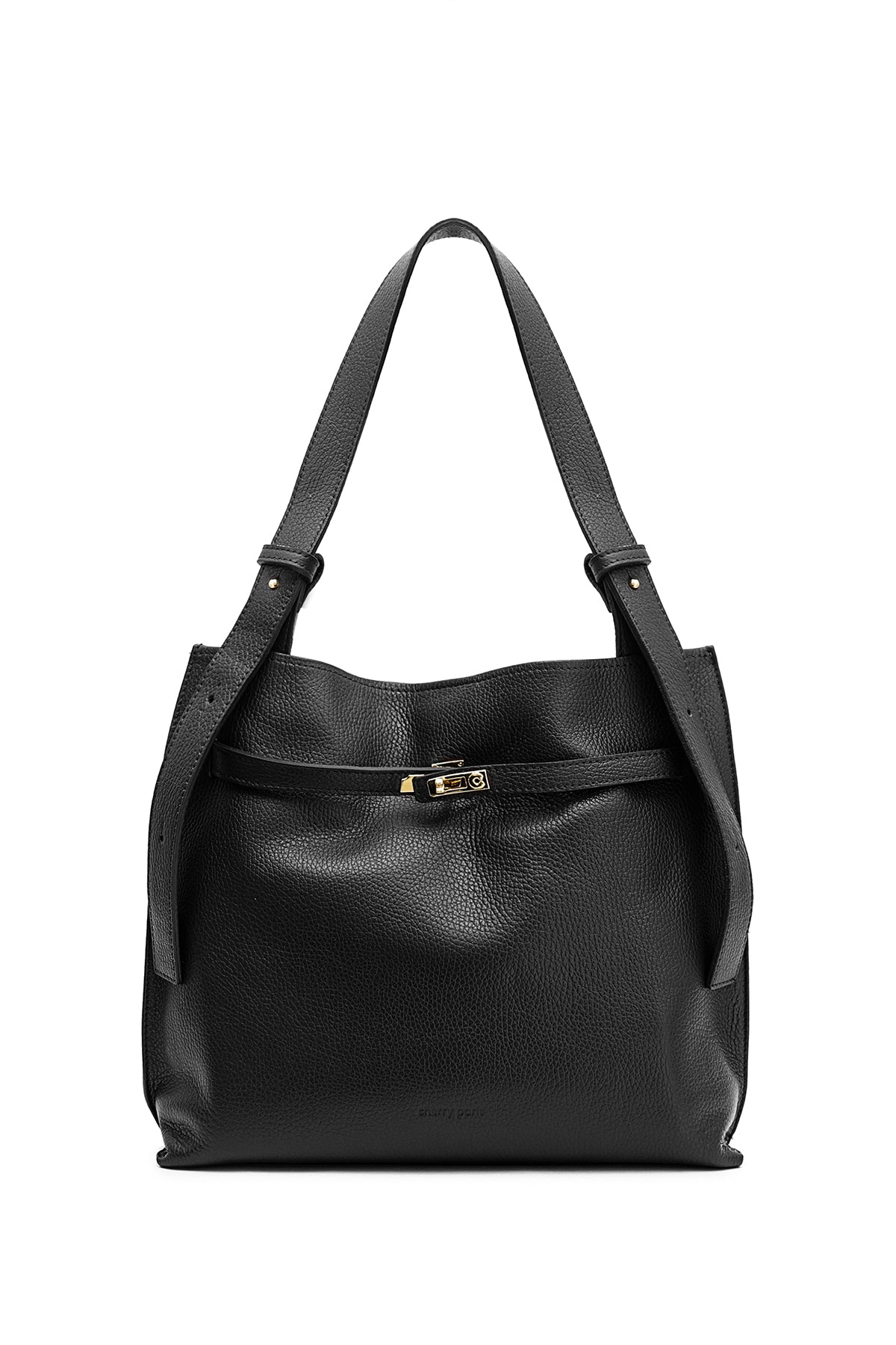 Sac porté épaule en cuir ERELL, Noir