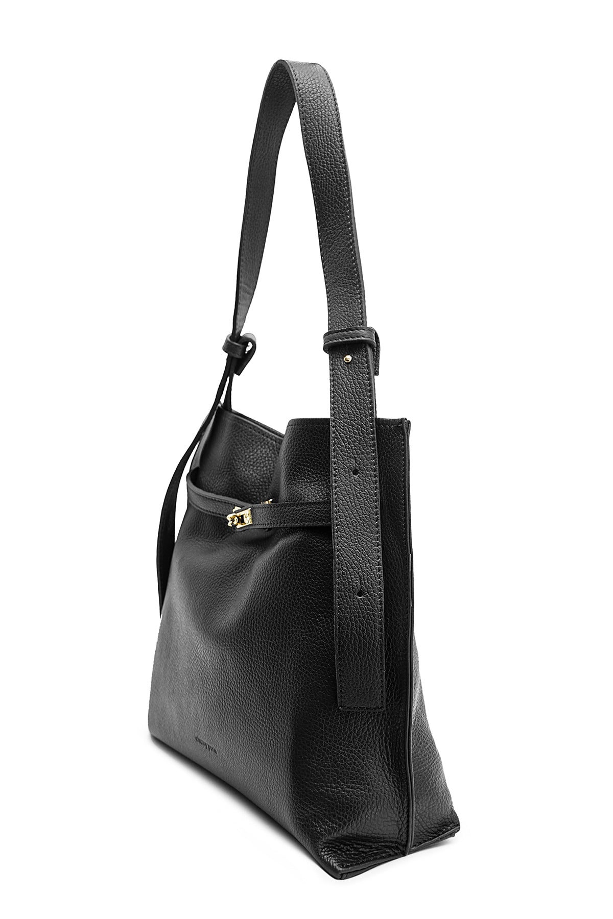 Sac porté épaule en cuir ERELL, Noir