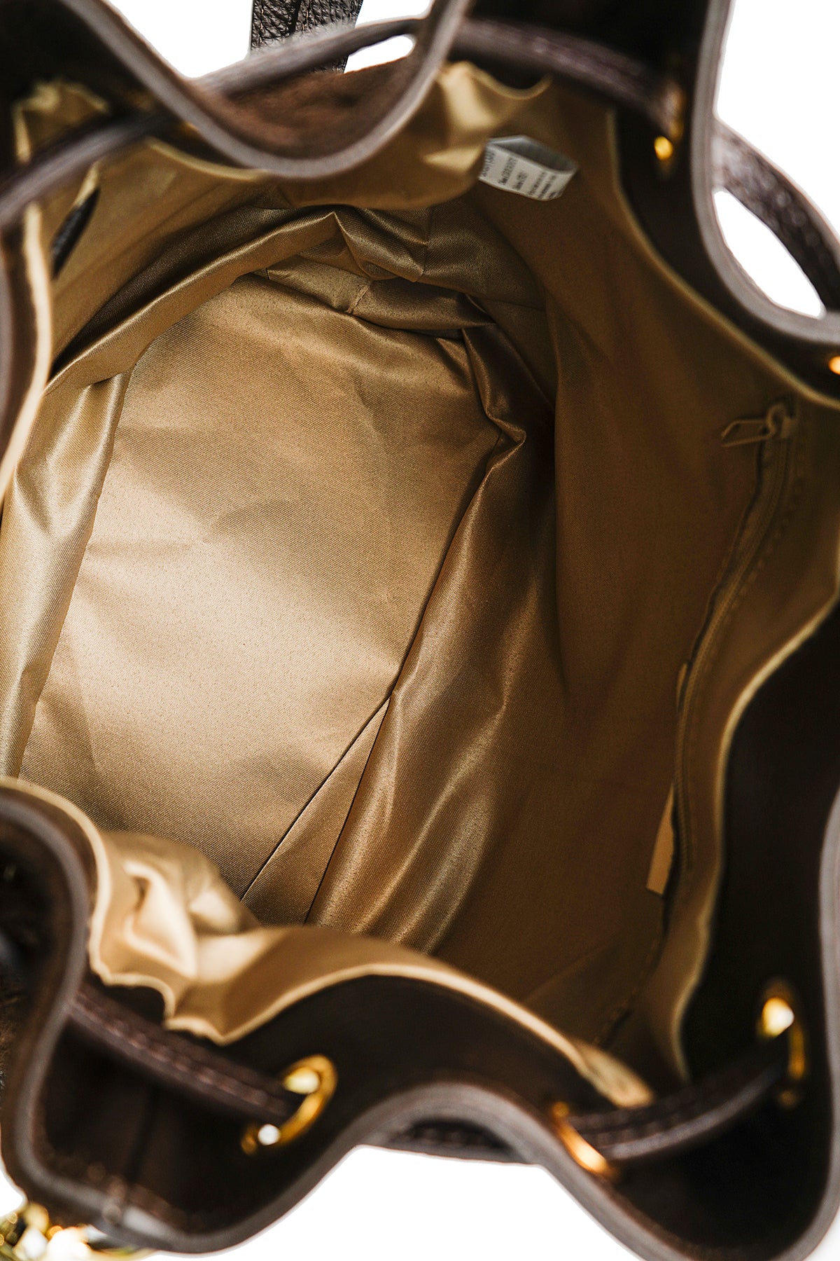 Sac Seau CUIR Clouté, Chocolat