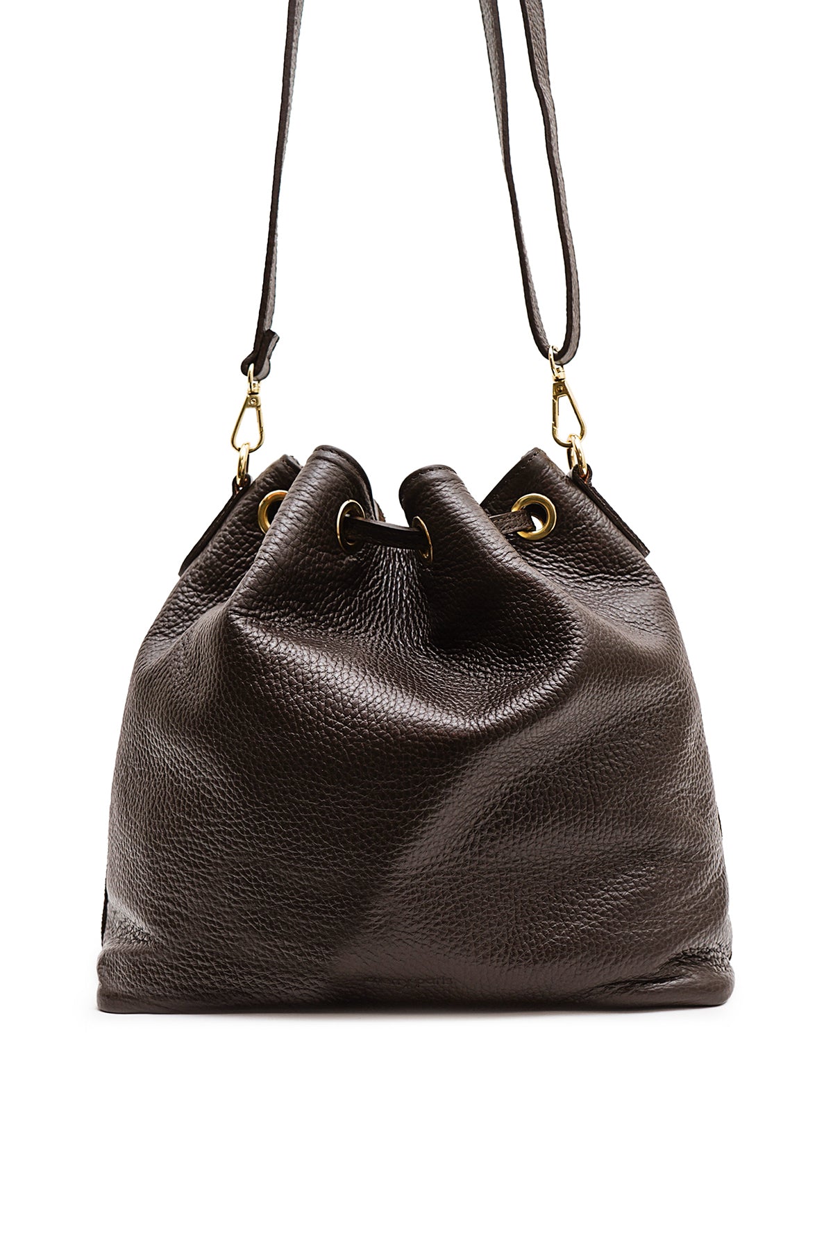 Sac Seau CUIR Clouté, Chocolat