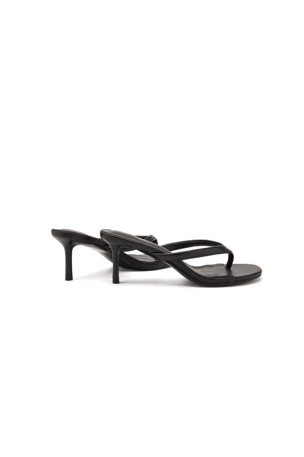 Sandales tongs à talon entredoigt,Noire