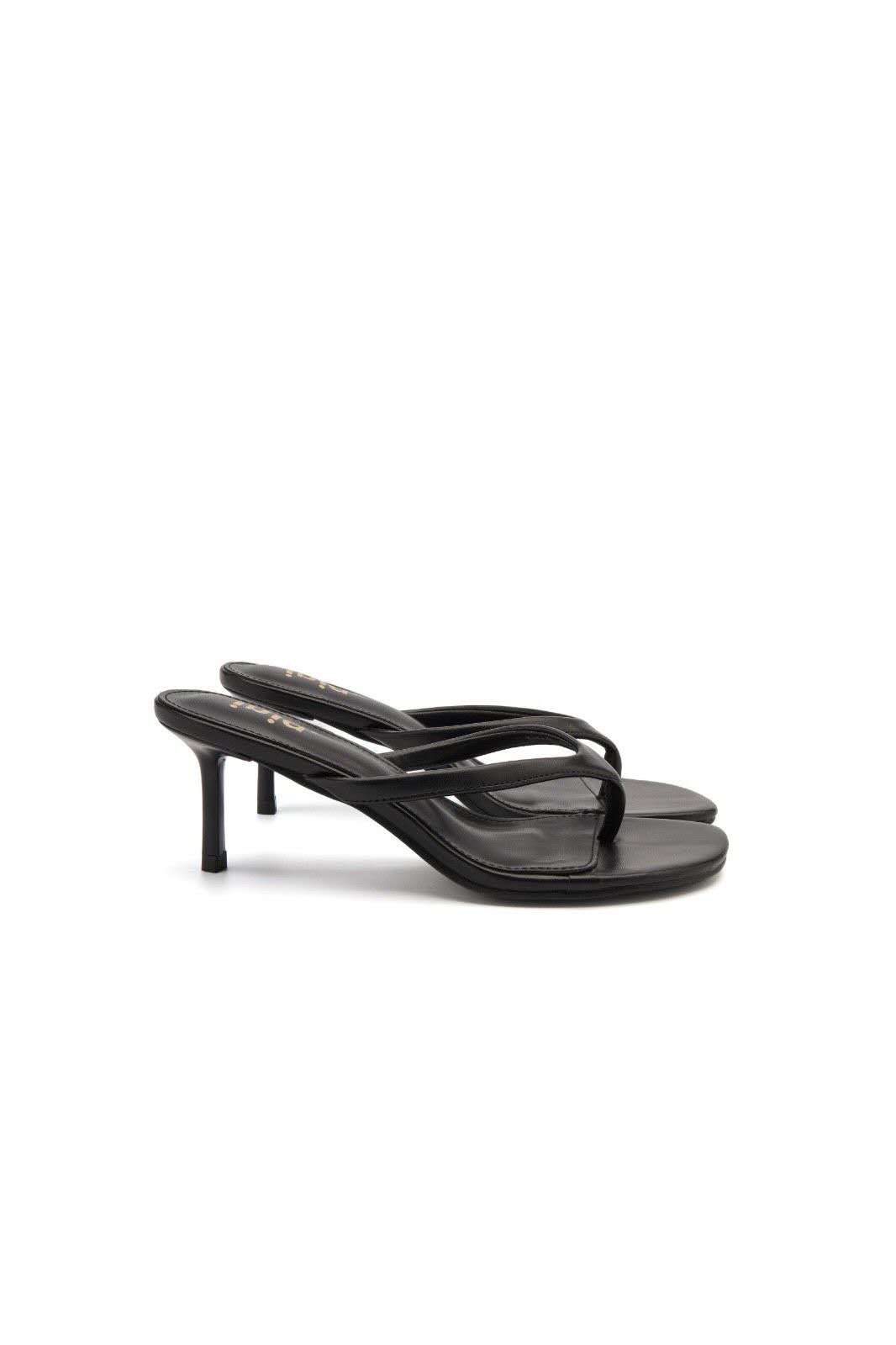 Sandales tongs à talon entredoigt,Noire